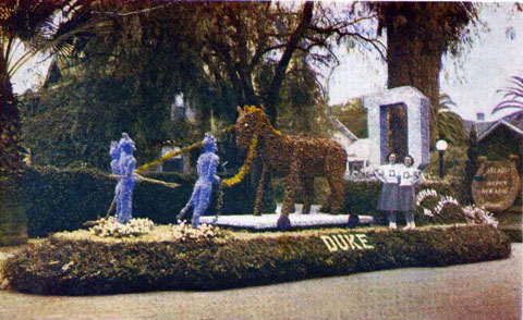 Duke Float in 1939 Tournament of Roses Parade